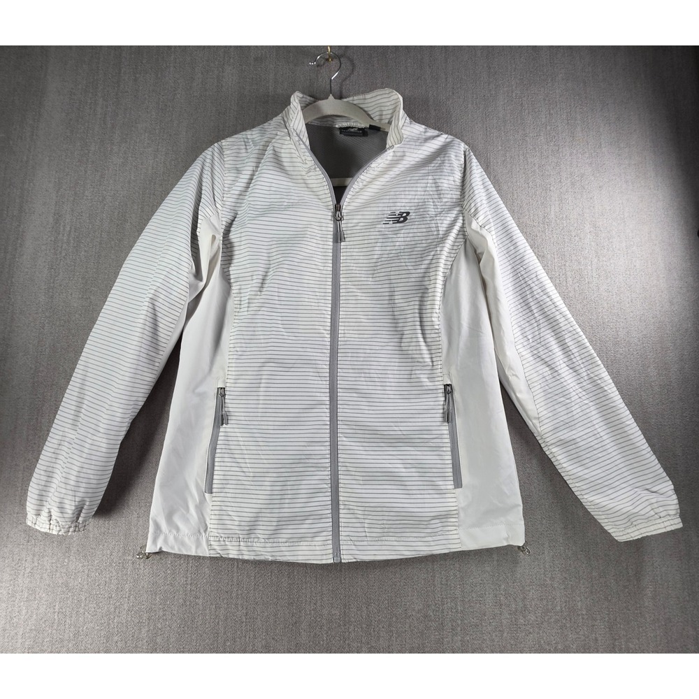 New Balance White & Light Gray Women's Zip-Up Jacket